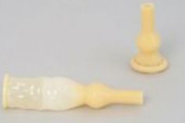 Urinalkondom/Rolltrichter 30mm, latexhaltig selbsthaftend, gebrauchsvertigverpackt 1st.  von Dr. Junghans