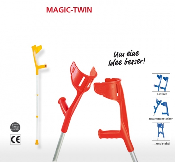 Unterarmgehstütze mit einzigartigem Abstellsystem MAGIC-TWIN