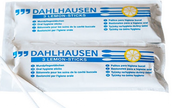 Mundpflegestäbchen LEMON STICKS 10cm 3x25stück von Dahlhausen