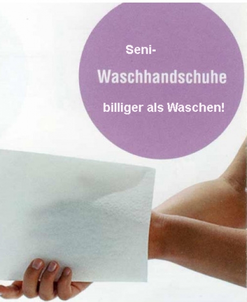 Seni - Waschhandschuhe ohne Folie 50stück